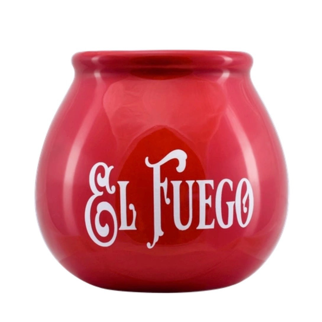 El fuego Mate Calabaza in ceramica - Coppa per Yerba Mate rossa 300ml | Scopri su Clorophilla Shop