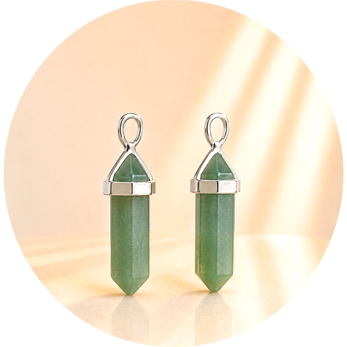 CIONDOLO PRISMA IN AVVENTURINA VERDE - Fortuna, equilibrio e benessere | Scopri su Clorophilla Shop