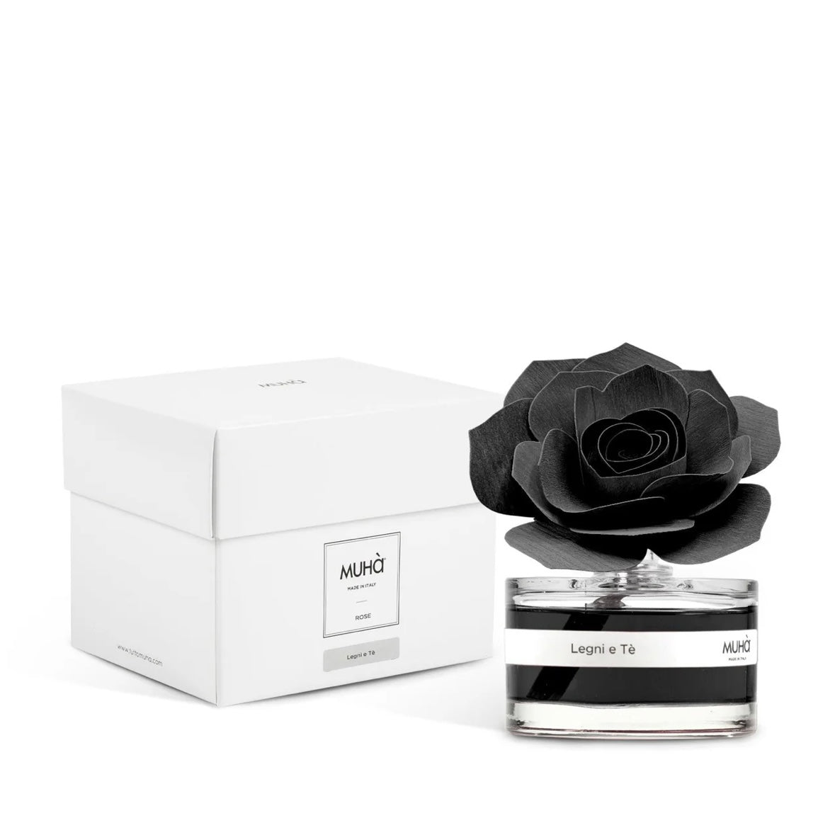 MUHÀ Rose Diffuser Profumatore ambiente con rosa - Legni e Tè | Scopri su Clorophilla Shop