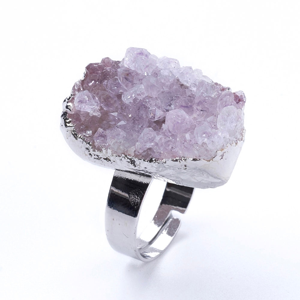 ANELLO DRUSA DI AMETISTA - Calma e rilassamento | Scopri su Clorophilla Shop