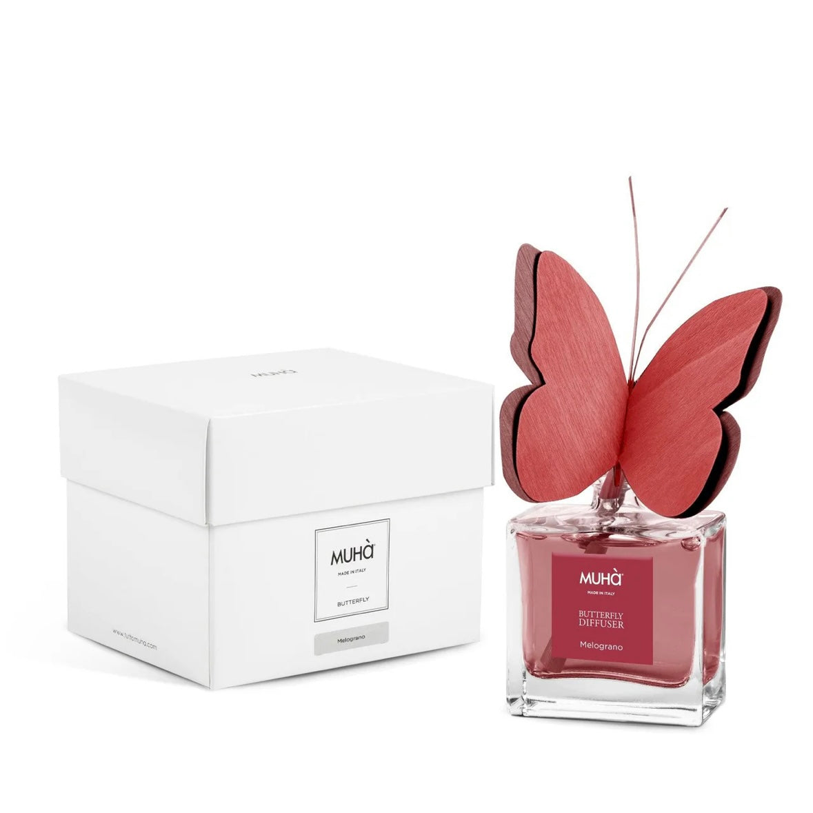 MUHÀ Butterfly Diffuser Profumatore ambiente con farfalla 50ml - Melograno | Scopri su Clorophilla Shop