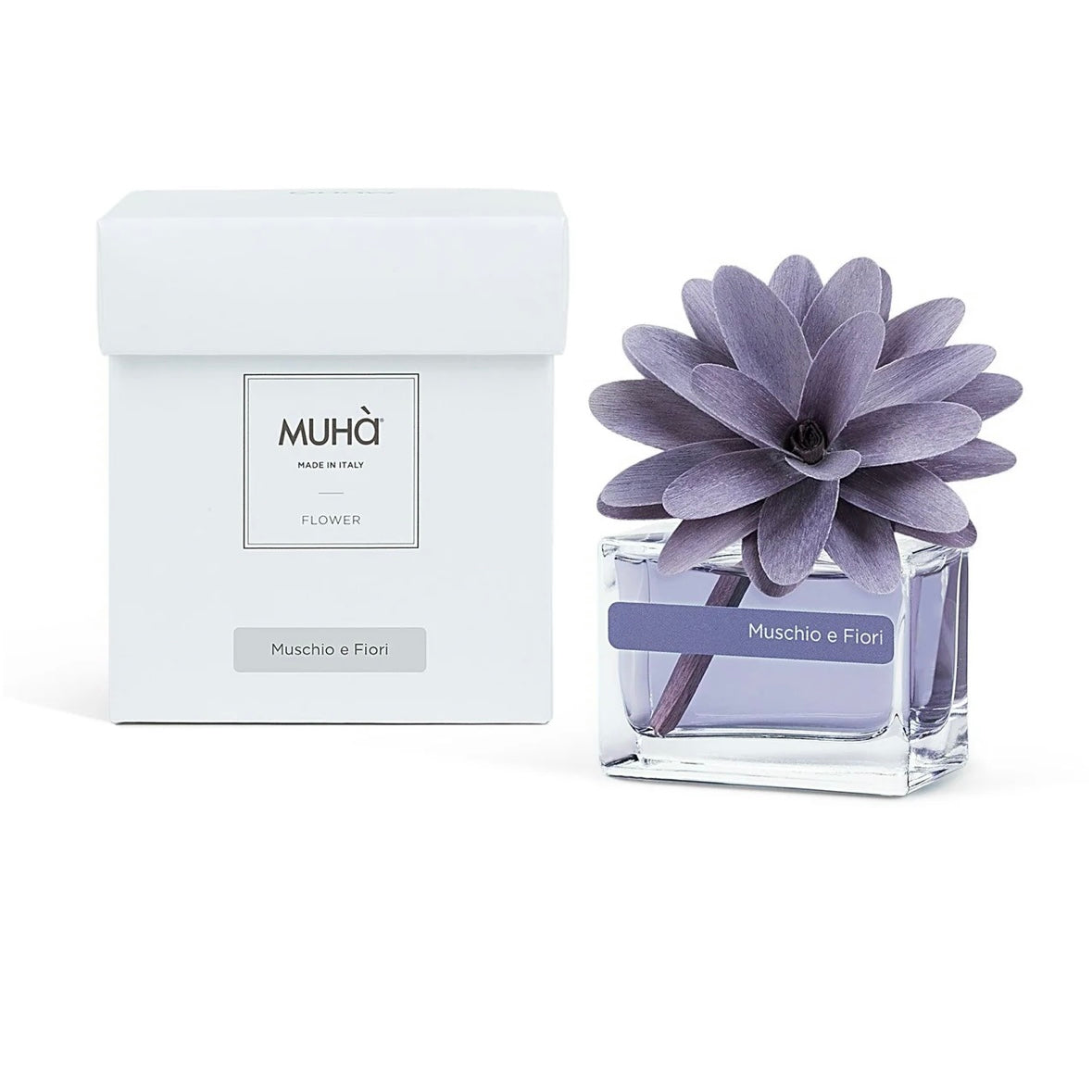MUHÀ Flower Diffuser Profumatore d'ambiente con fiore - Muschio e Fiori | Scopri su Clorophilla Shop