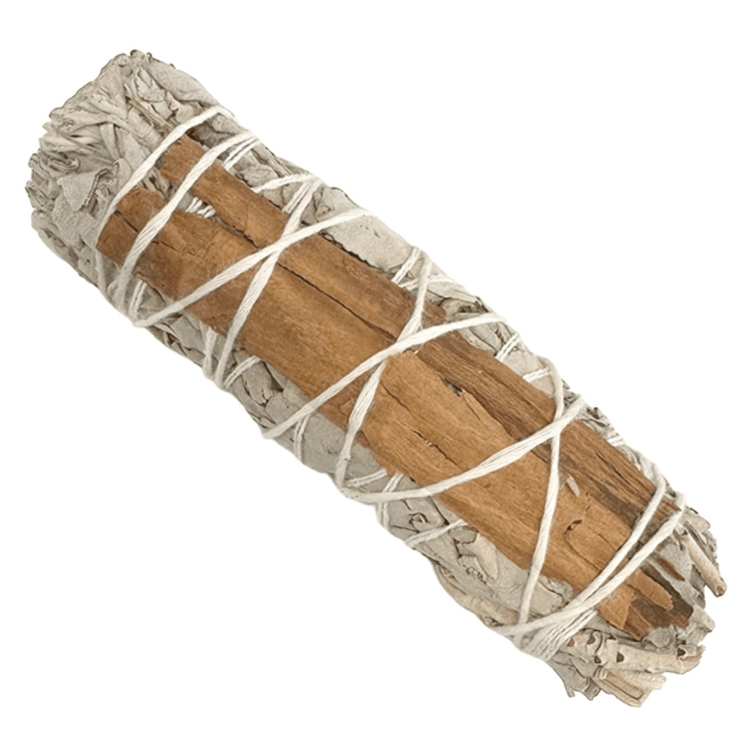 Smudge Salvia Bianca e Cannella Incenso Naturale 100% da 40g - 10cm | Scopri su Clorophilla Shop