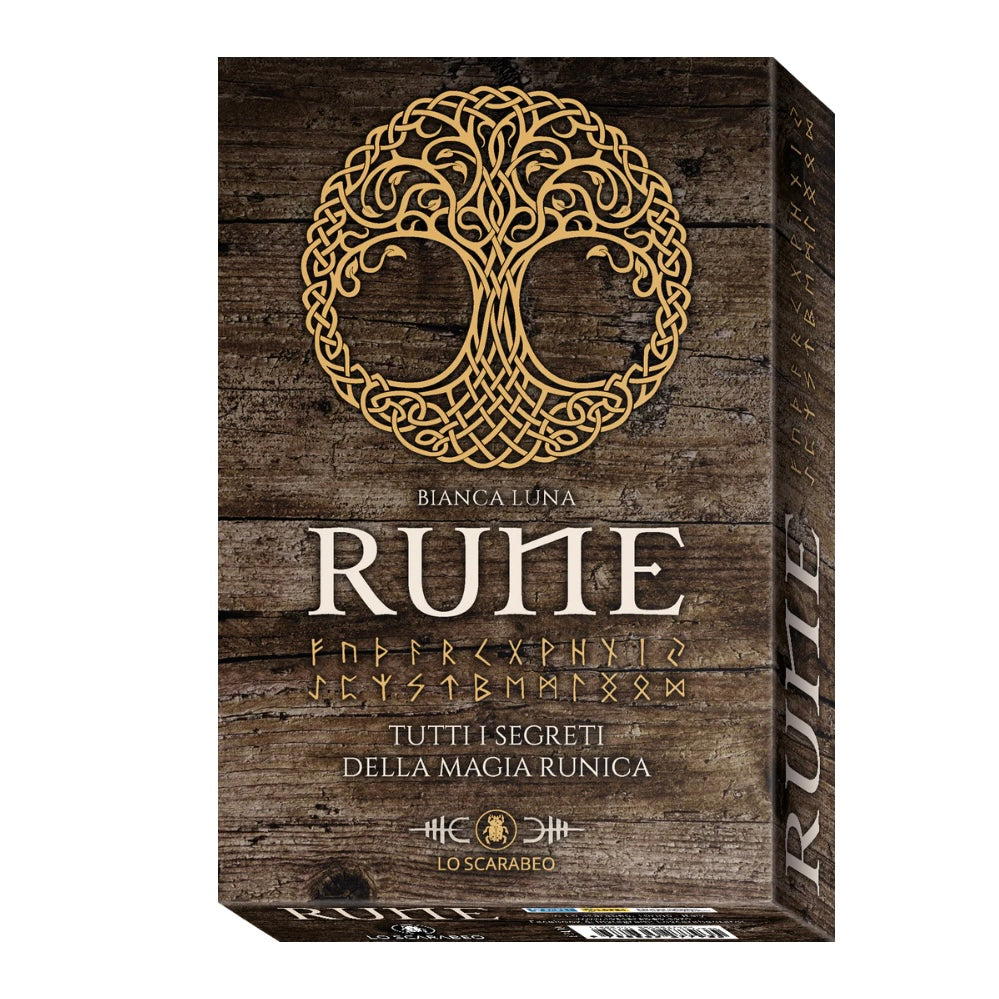 Lo Scarabeo KIT RUNE "I segreti della Magia Runica" - Elegante cofanetto con 25 Rune in Legno e libro di 176 pagine | Scopri su Clorophilla Shop