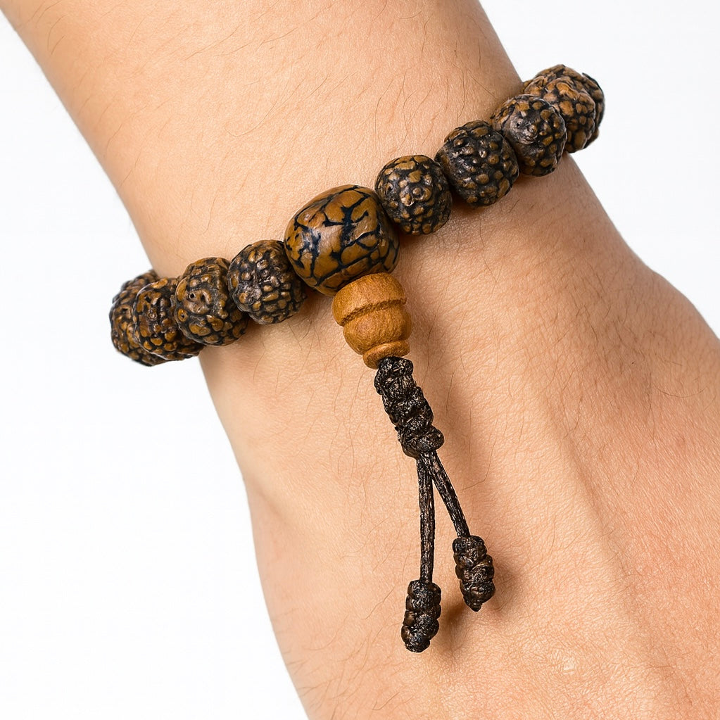BRACCIALE IN RUDRAKSHA - Protezione e connessione interiore | Scopri su Clorophilla Shop