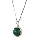 Collana con pendente a sfera in Malachite - Argento 925 | Scopri su Clorophilla Shop