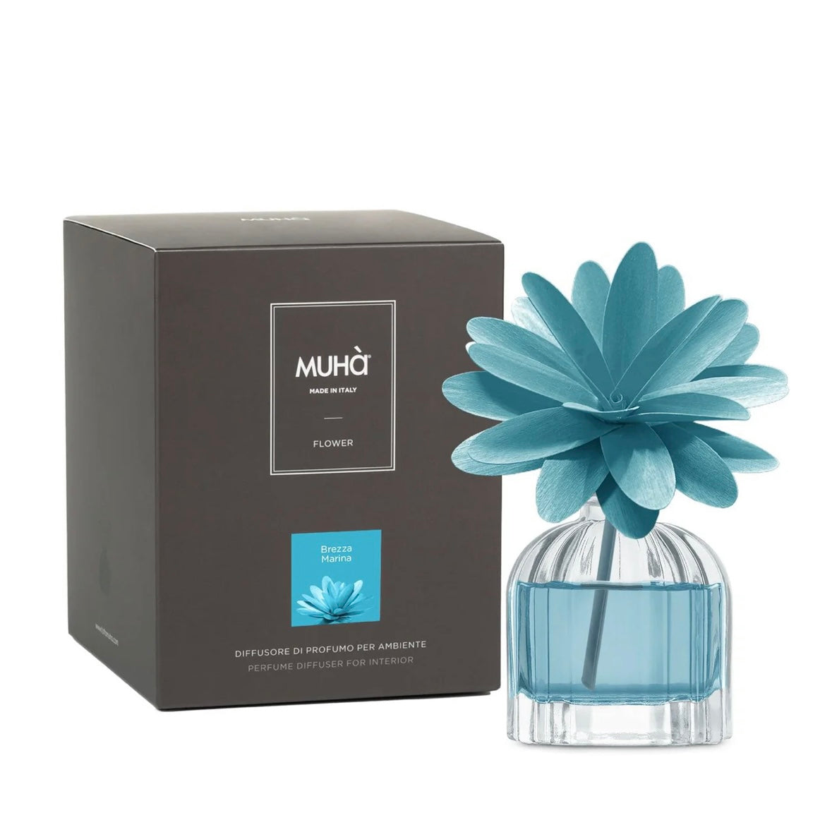 MUHÀ Flower Diffuser Profumatore d'ambiente con fiore - Brezza Marina | Scopri su Clorophilla Shop