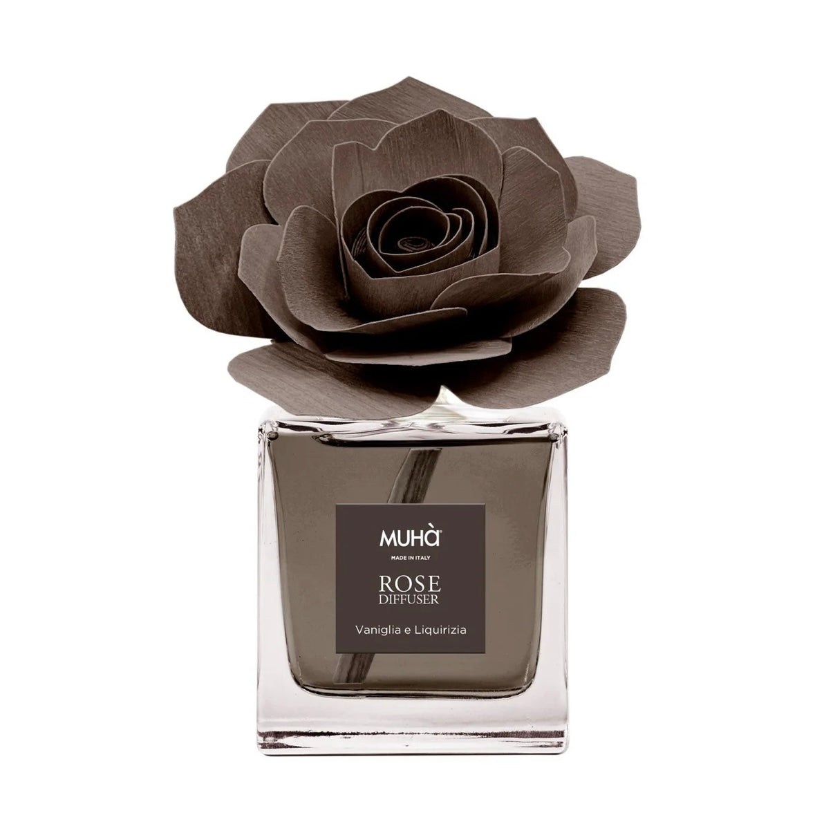 MUHÀ Rose Diffuser Profumatore ambiente con rosa - Vaniglia e Liquirizia | Scopri su Clorophilla Shop