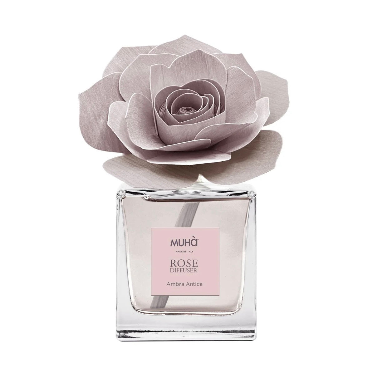 MUHÀ Rose Diffuser Profumatore ambiente con rosa - Ambra antica | Scopri su Clorophilla Shop