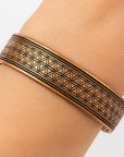 BRACCIALE MAGNETICO IN RAME CON FIORE DELLA VITA - Armonia ed energia vitale | Scopri su Clorophilla Shop
