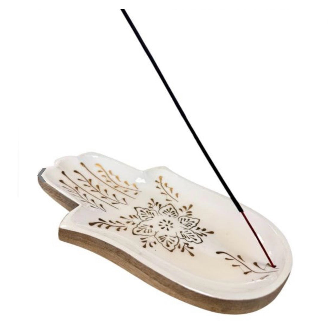 Bruciaincenso Mano di Fatima in Legno di mango per Incenso in Bastoncini | Scopri su Clorophilla Shop