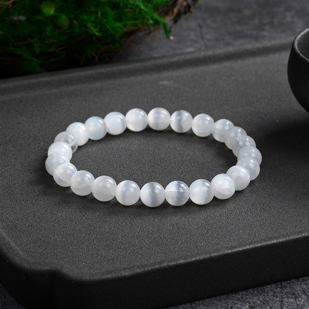 Clorophilla Bracciale elastico in Selenite - PUREZZA E CALMA INTERIORE | Scopri su Clorophilla Shop