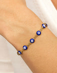 BRACCIALE AMULETO NAZAR PLACCATURA ORO 18K - Protezione malocchio | Scopri su Clorophilla Shop