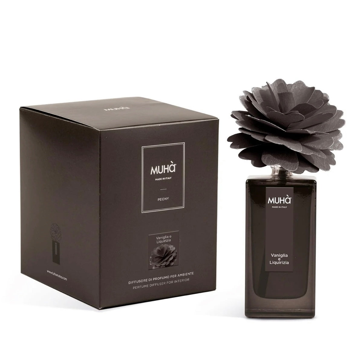 MUHÀ Peony Diffuser Profumatore ambiente con peonia - Vaniglia e Liquirizia | Scopri su Clorophilla Shop