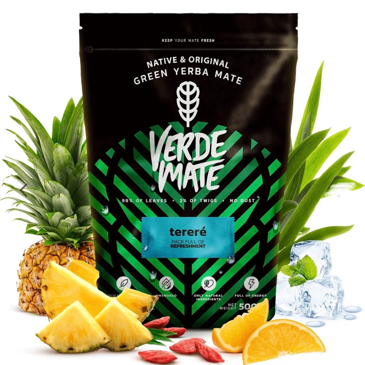 Verde Mate Tererè Yerba mate origine Paraguay - Versione da bere in ghiaccio per l'estate 500g | Scopri su Clorophilla Shop