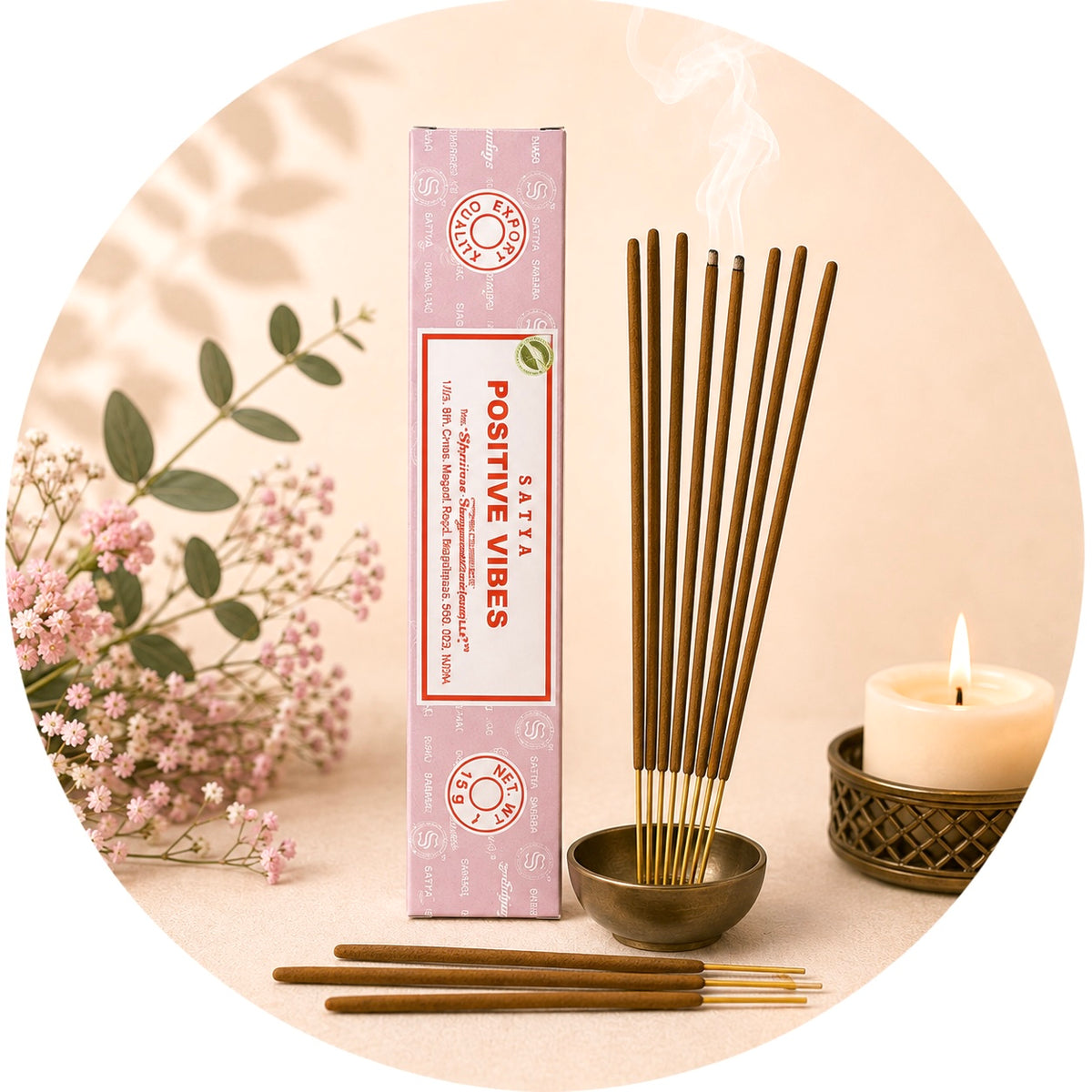 SATYA INCENSO IN BASTONCINI - Positive Vibes | Scopri su Clorophilla Shop