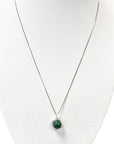 Collana con pendente a sfera in Malachite - Argento 925 | Scopri su Clorophilla Shop