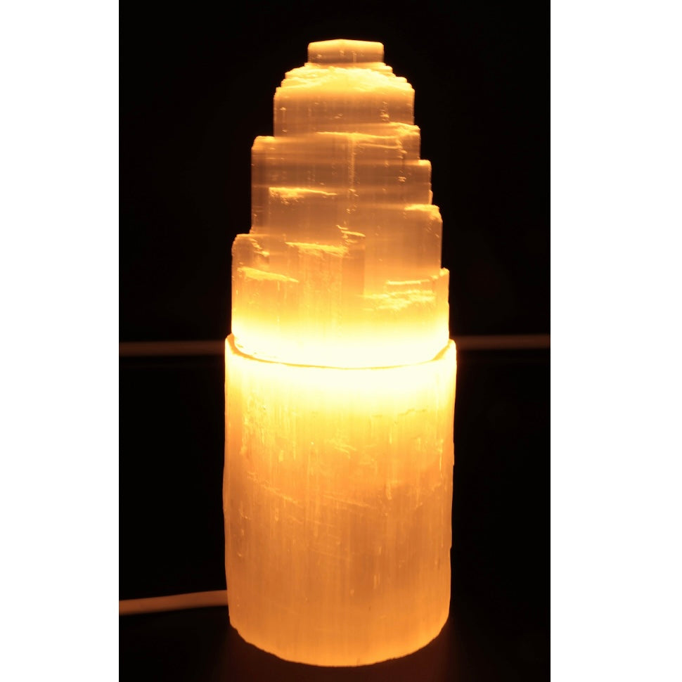 LAMPADA IN SELENITE - Energia luminosa per armonia e benessere | Scopri su Clorophilla Shop