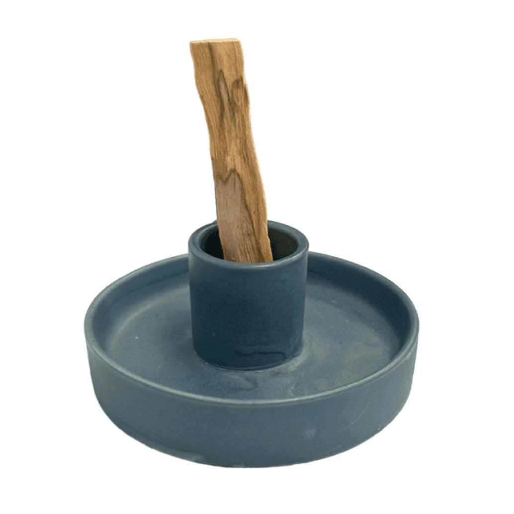 Bruciaincenso Palo Santo in ceramica - Colore blu | Scopri su Clorophilla Shop