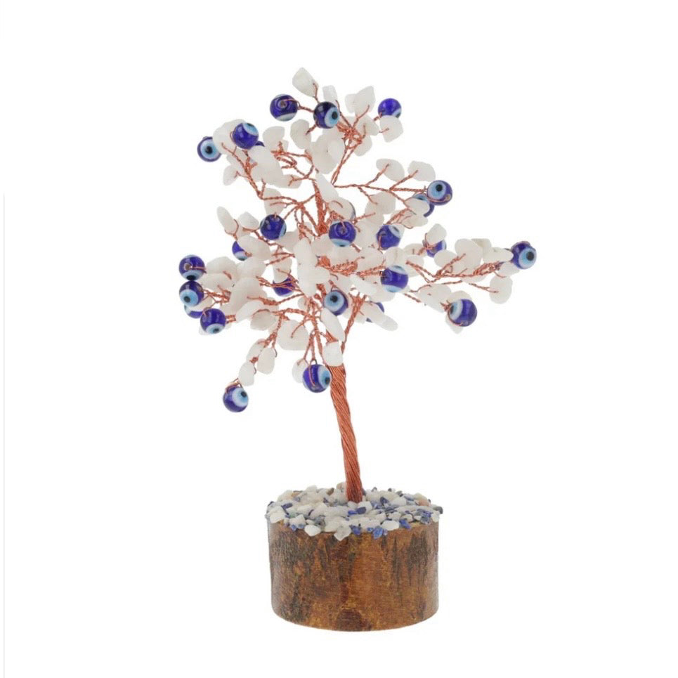 ALBERO IN AGATA BIANCA CON OCCHIO DI NAZAR - Protezione malocchio | Scopri su Clorophilla Shop