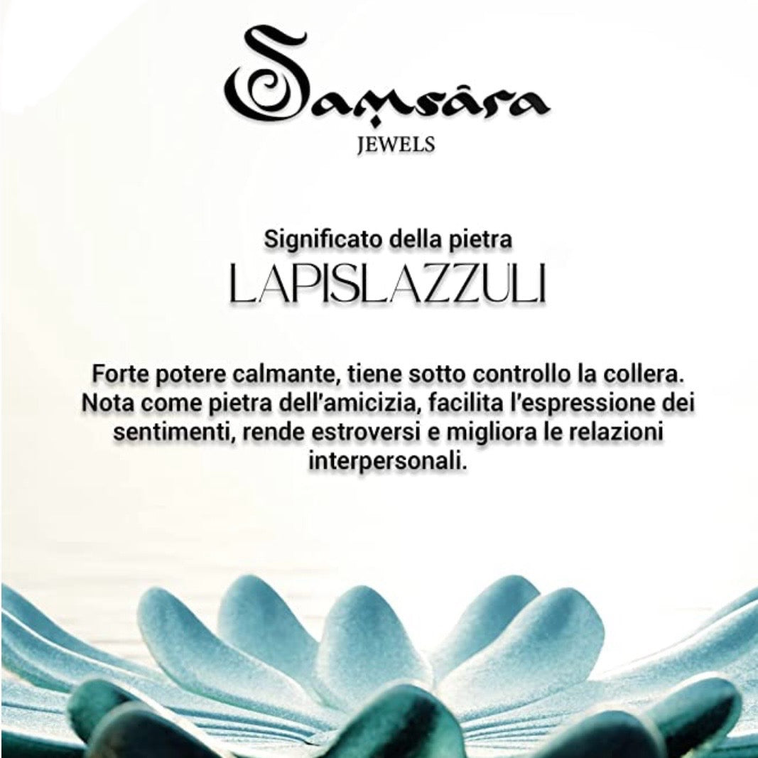 SAMSARA MALA TIBETANA IN LAPISLAZZULI E ONICE NERO - Chiarezza, protezione e forza interiore | Scopri su Clorophilla Shop