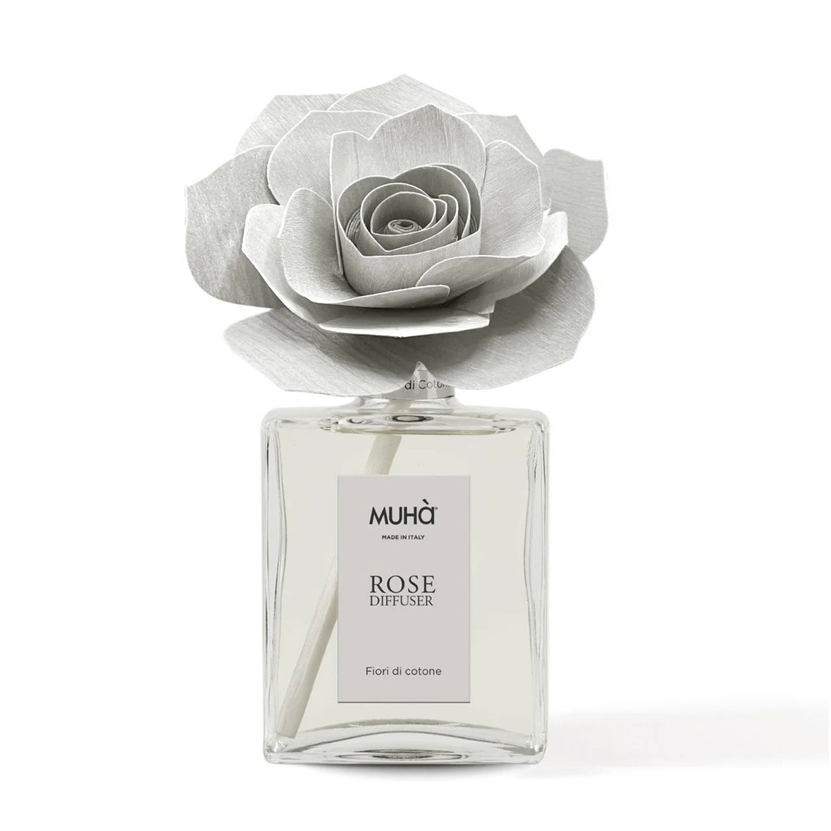 MUHÀ Rose Diffuser Profumatore ambiente con rosa - Fiori di cotone | Scopri su Clorophilla Shop