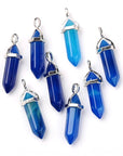 CIONDOLO PRISMA IN AGATA BLU - Calma, comunicazione ed equilibrio | Scopri su Clorophilla Shop