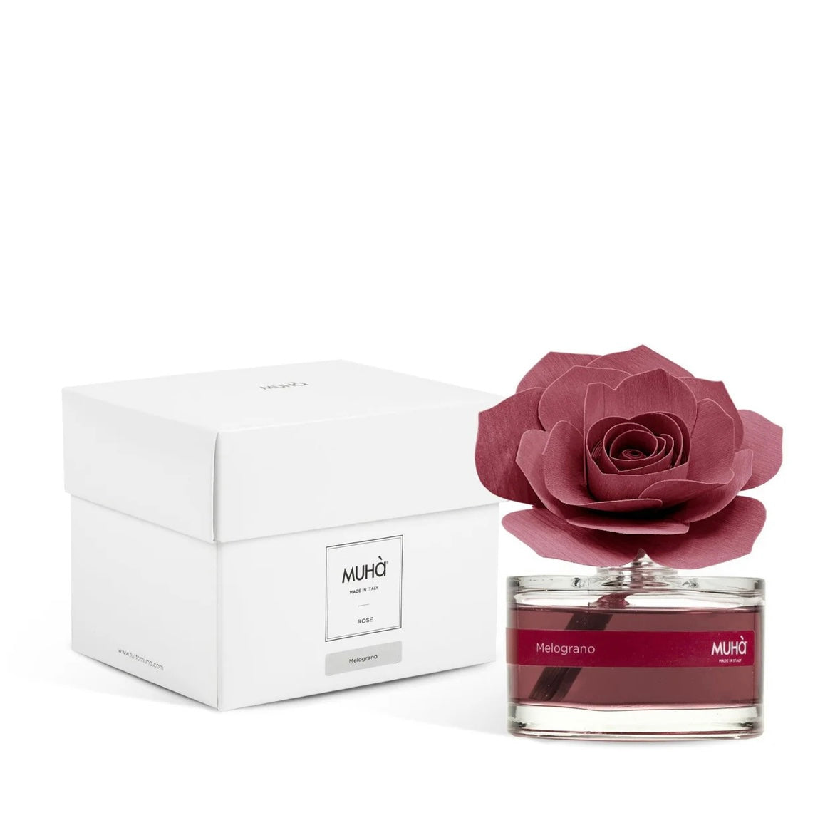 MUHÀ Rose Diffuser Profumatore ambiente con rosa - Melograno | Scopri su Clorophilla Shop