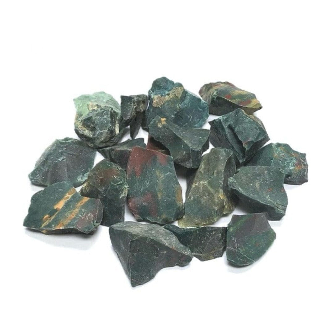 Diaspro Eliotropio Bloodstone Grezza Origine Brasile - Pietra da 3-5cm | Scopri su Clorophilla Shop