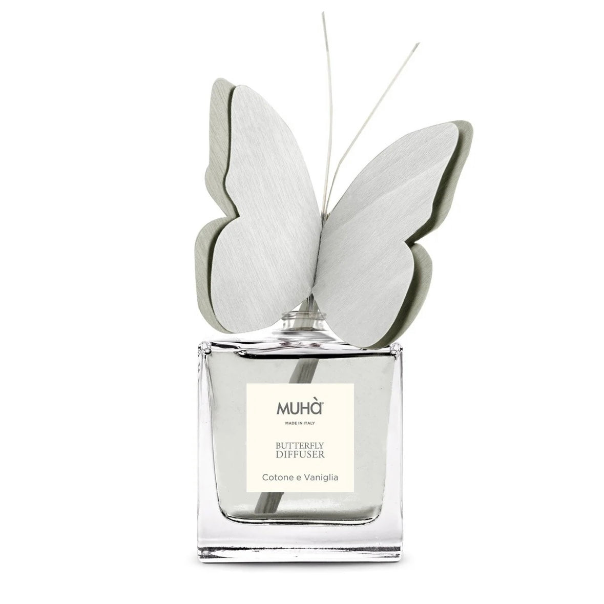 MUHÀ Butterfly Diffuser Profumatore ambiente con farfalla 50ml - Cotone e vaniglia | Scopri su Clorophilla Shop