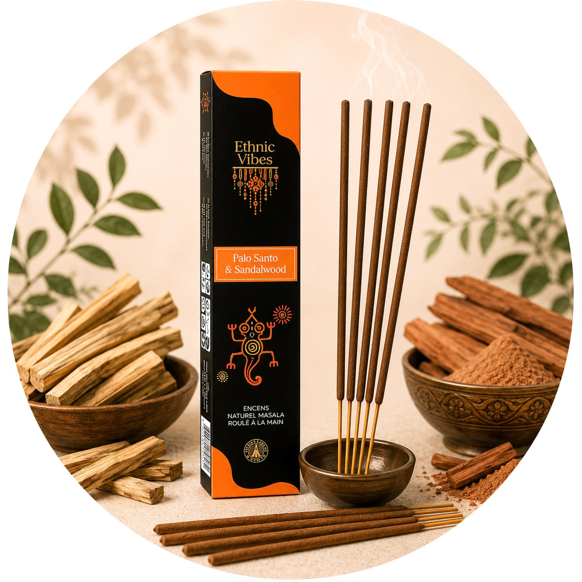 ETHNIC VIBES INCENSO IN BASTONCINI - Palo Santo e Sandalo | Scopri su Clorophilla Shop