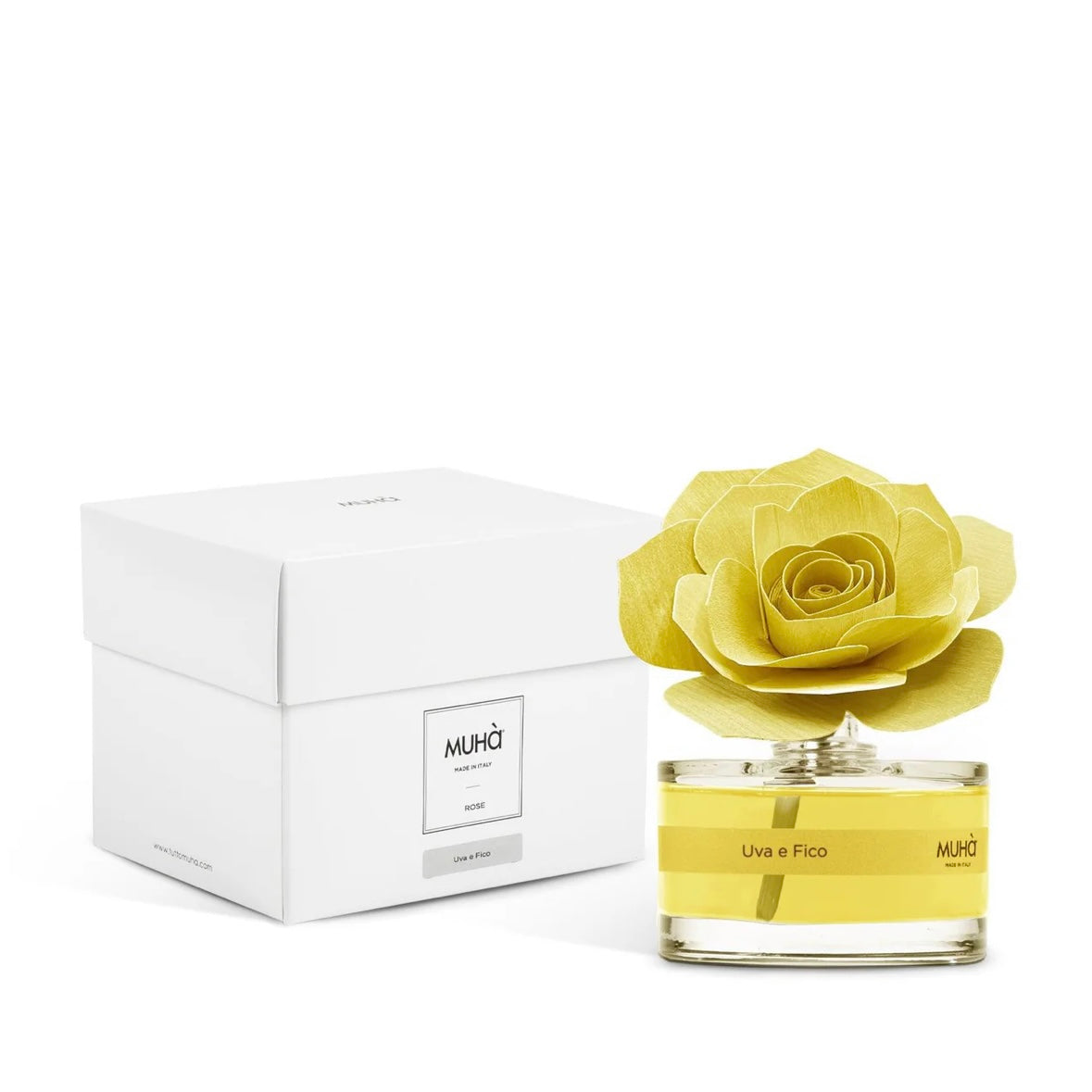 MUHÀ Rose Diffuser Profumatore ambiente con rosa - Uva e fico | Scopri su Clorophilla Shop