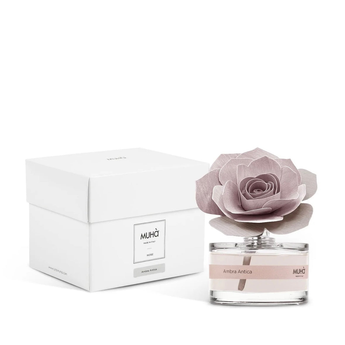MUHÀ Rose Diffuser Profumatore ambiente con rosa - Ambra antica | Scopri su Clorophilla Shop