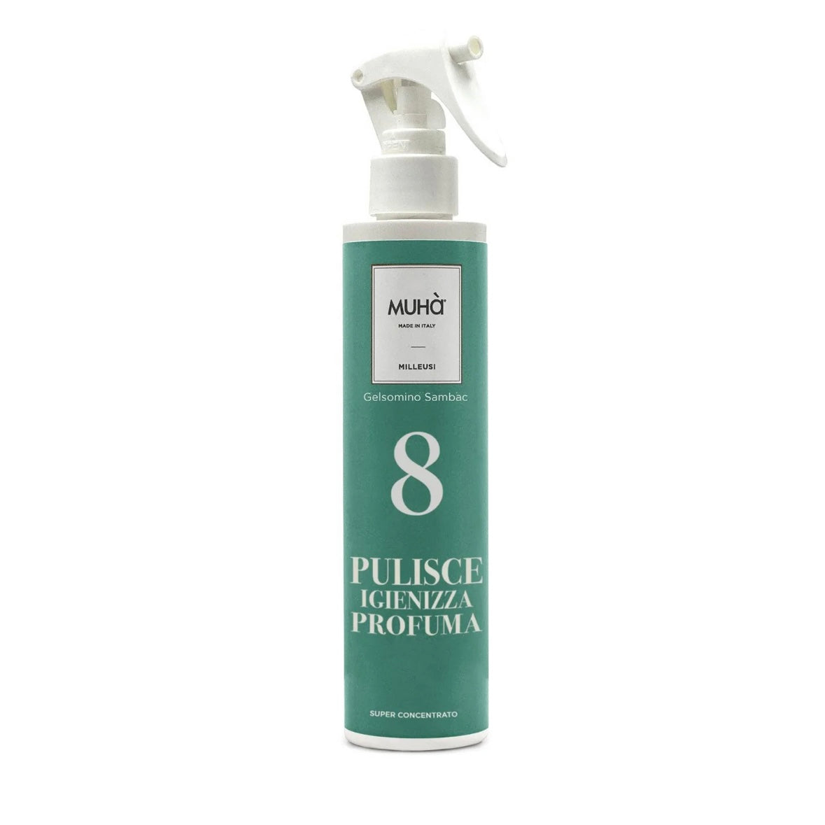 MUHÀ Spray Multiuso Pulisce, Igienizza e Profuma - Gelsomino Sambac | Scopri su Clorophilla Shop