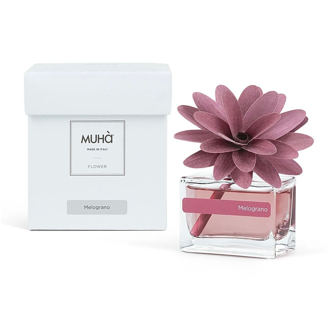 MUHÀ Flower Diffuser Profumatore d'ambiente con fiore - Melograno | Scopri su Clorophilla Shop