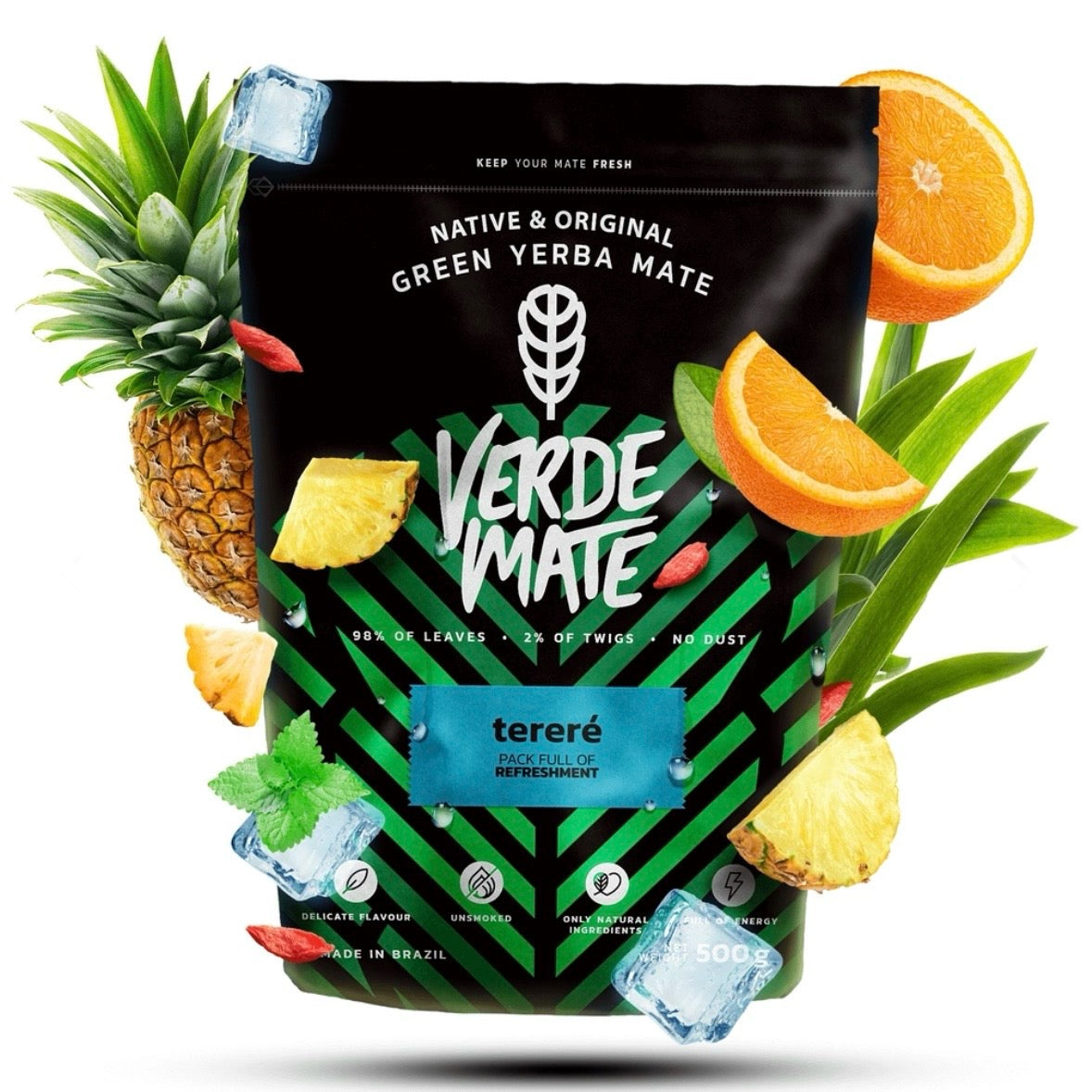 Verde Mate Tererè Yerba mate origine Paraguay - Versione da bere in ghiaccio per l'estate 500g | Scopri su Clorophilla Shop