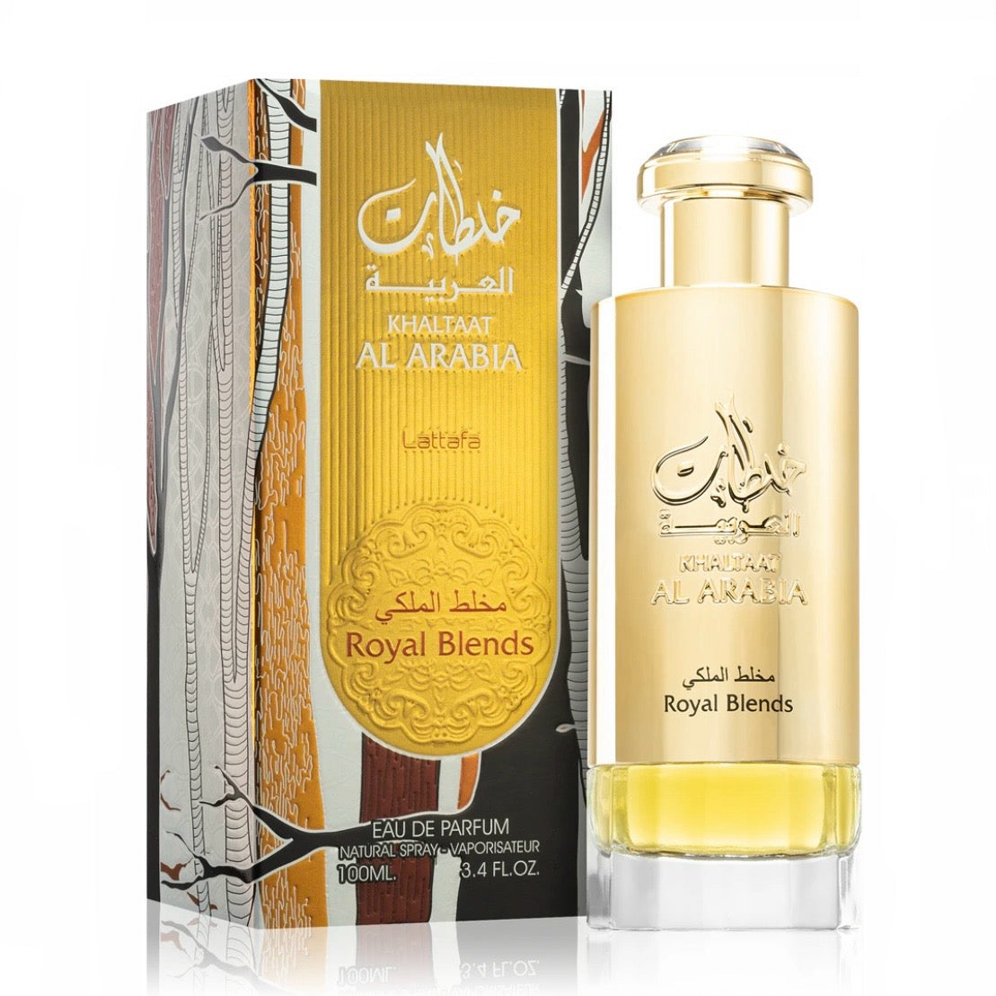Lattafa KHALTAAT AL ARABIA Gold Royal Blends Profumo arabo - EDP spray | Scopri su Clorophilla Shop