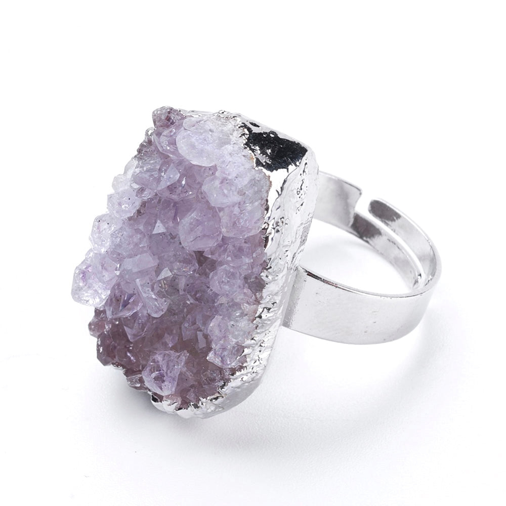 ANELLO DRUSA DI AMETISTA - Calma e rilassamento | Scopri su Clorophilla Shop