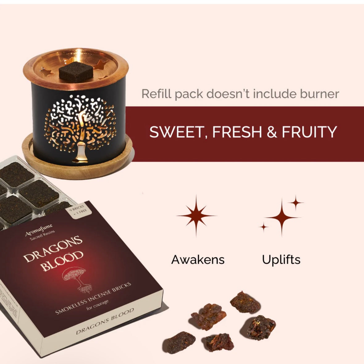 Aromafume Dragons Blood Mattoncini Incenso - Niente fumo e cenere | Scopri su Clorophilla Shop