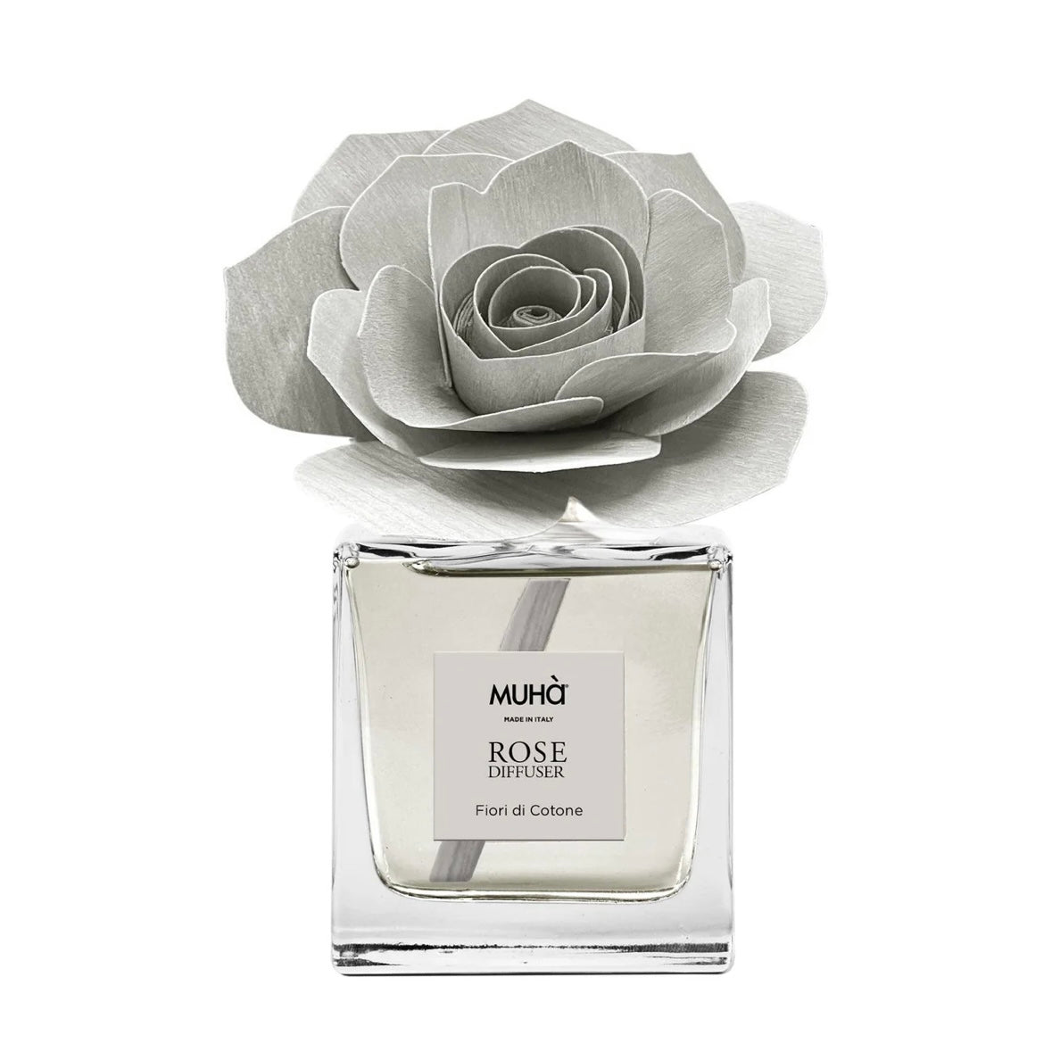MUHÀ Rose Diffuser Profumatore ambiente con rosa - Fiori di cotone | Scopri su Clorophilla Shop