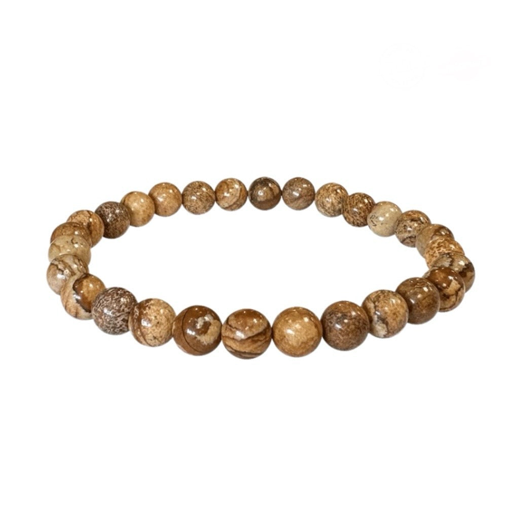 Clorophilla Bracciale elastico in Diaspro Paesina - RADICAMENTO E STABILITÀ | Scopri su Clorophilla Shop