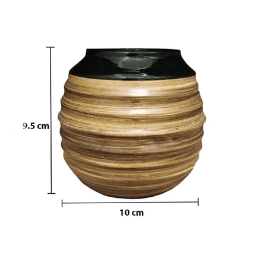 Mate Calabaza Honey in ceramica miele scuro - Coppa per Yerba Mate | Scopri su Clorophilla Shop