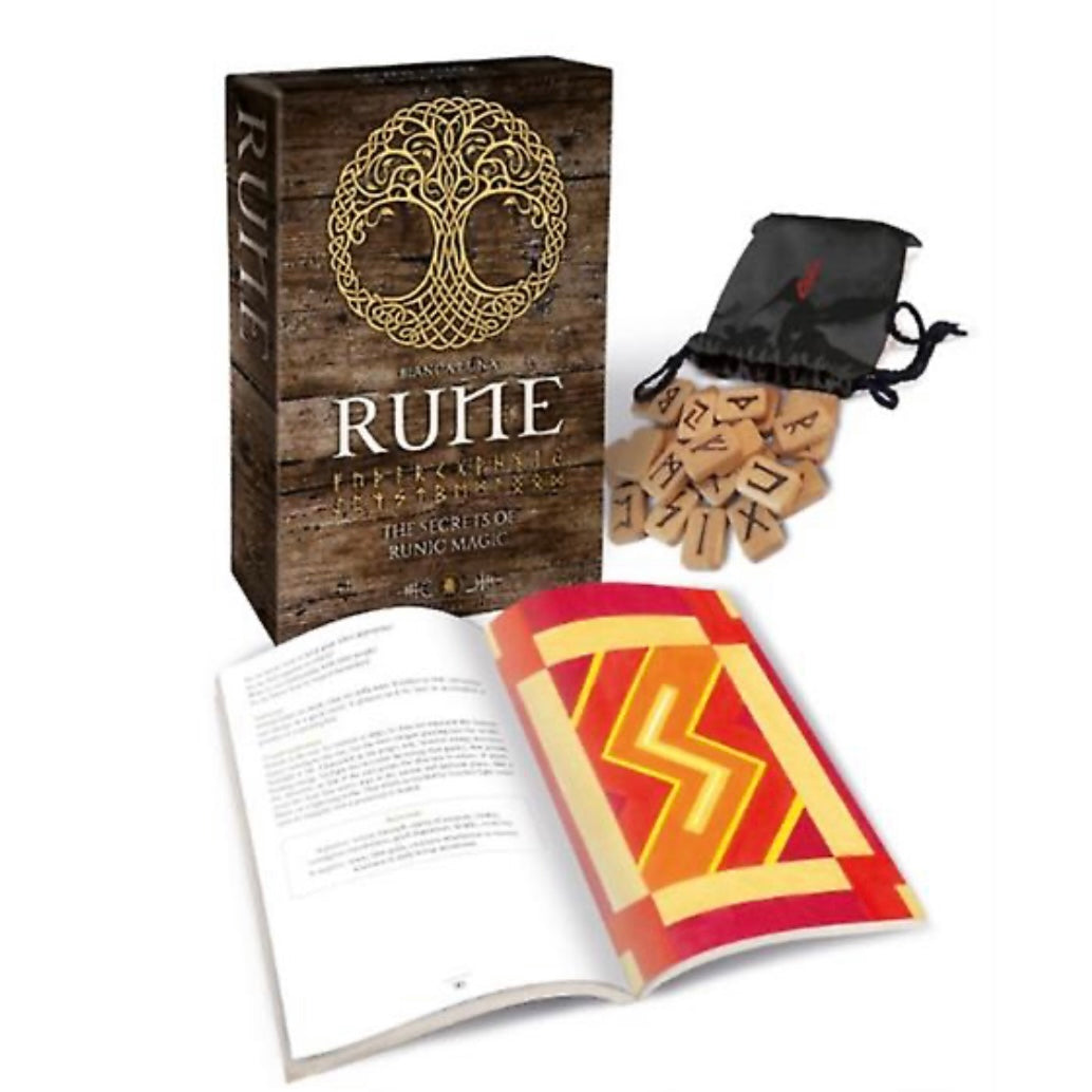 Lo Scarabeo KIT RUNE "I segreti della Magia Runica" - Elegante cofanetto con 25 Rune in Legno e libro di 176 pagine | Scopri su Clorophilla Shop