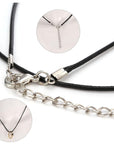 Cordino cerato per collane con chiusura a moschettone - colore nero | Scopri su Clorophilla Shop