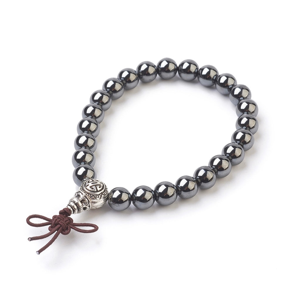 BRACCIALE IN EMATITE CON PERLA GURU - Radicamento e Protezione | Scopri su Clorophilla Shop