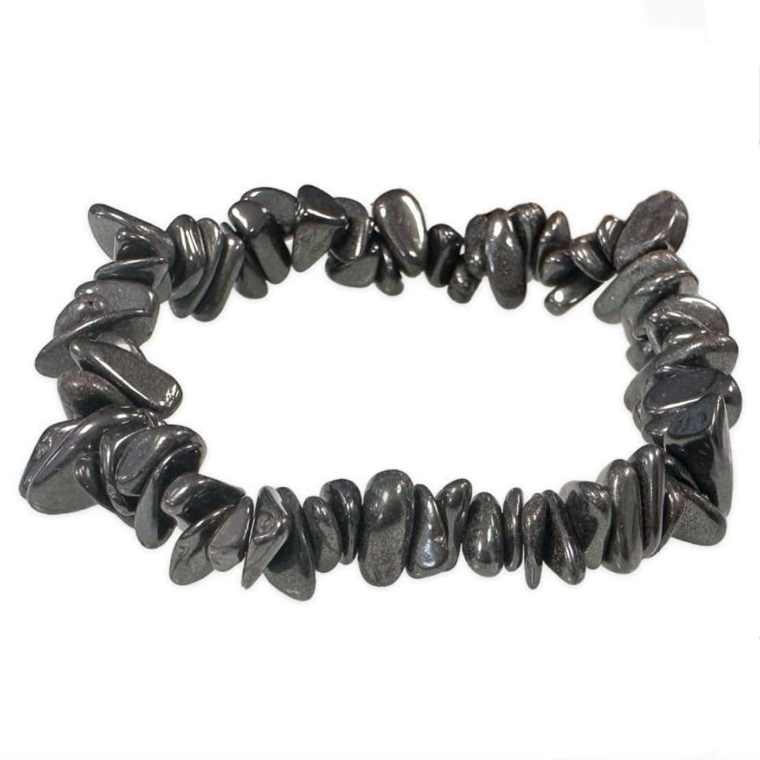 Bracciale Chips elastico con scaglie in Pietra di Ematite | Scopri su Clorophilla Shop