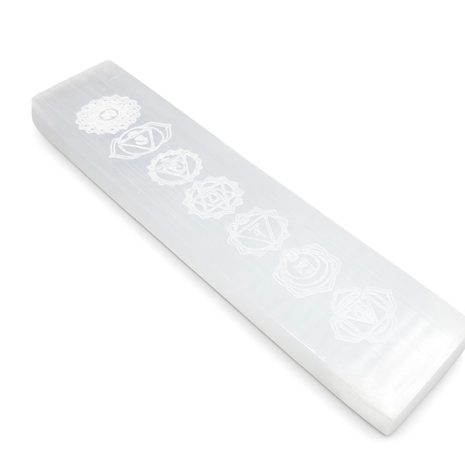 BARRA DI RICARICA IN SELENITE 7 CHAKRA - Ricarica cristalli | Scopri su Clorophilla Shop