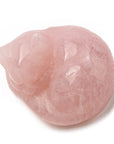 Scultura gatto in pietra vera in miniatura - Pietra Quarzo rosa potente talismano energetico | Scopri su Clorophilla Shop