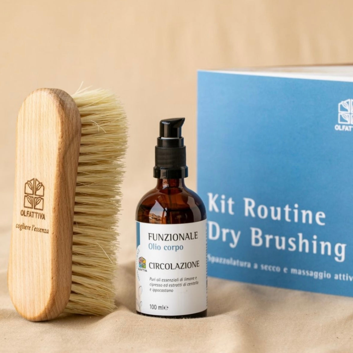 OLFATTIVA KIT DRY BRUSHING CIRCOLAZIONE - Migliora l'aspetto della pelle e riduce gli inestetismi | Scopri su Clorophilla Shop
