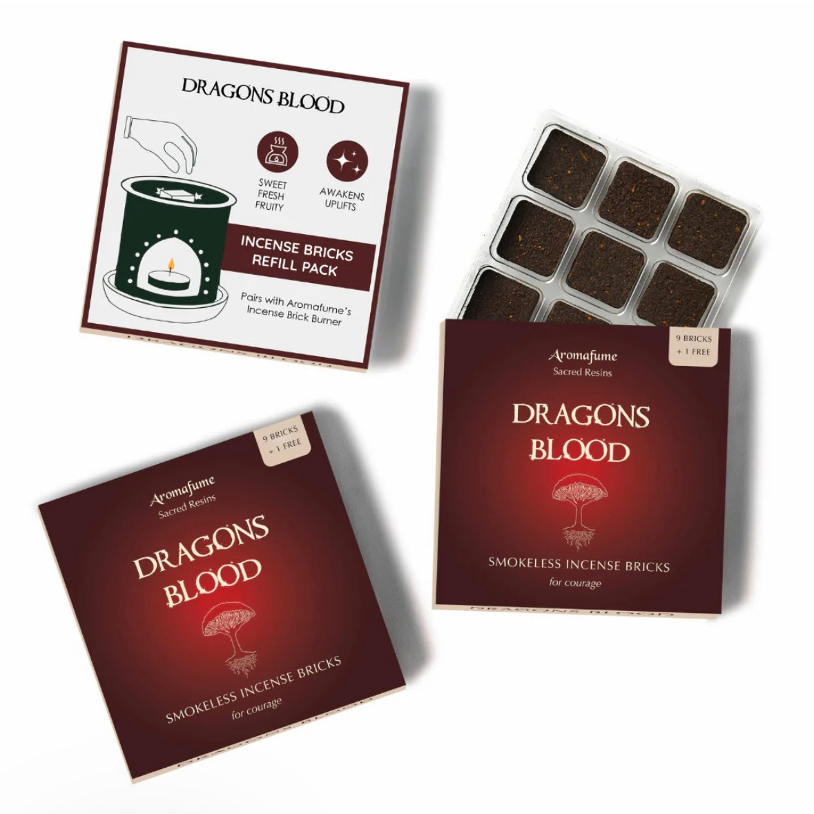 Aromafume Dragons Blood Mattoncini Incenso - Niente fumo e cenere | Scopri su Clorophilla Shop